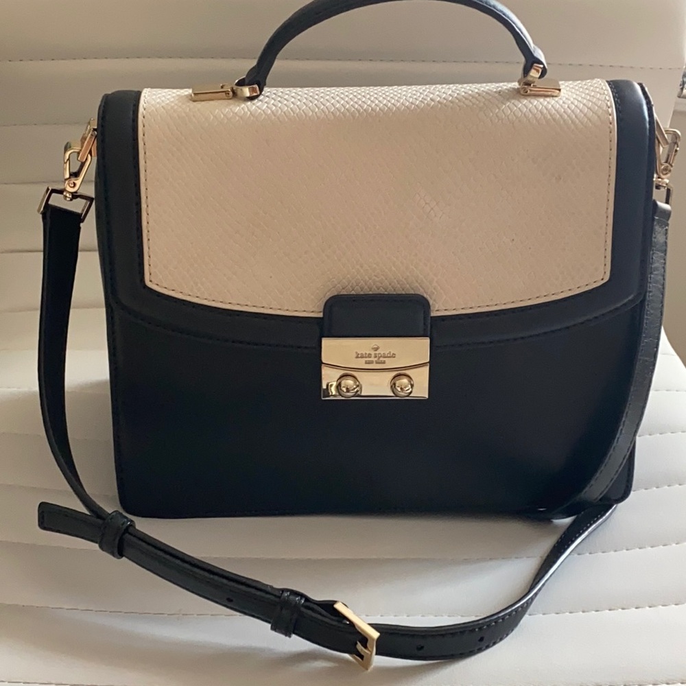 Kate Spade Black and Cream/White Bag